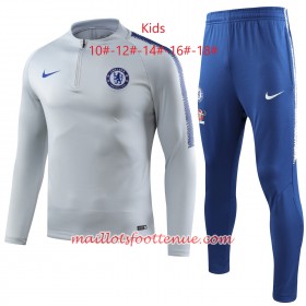 Chelsea Enfant Ensemble Sweat d'entrainement Gris Blanc 2018/2019